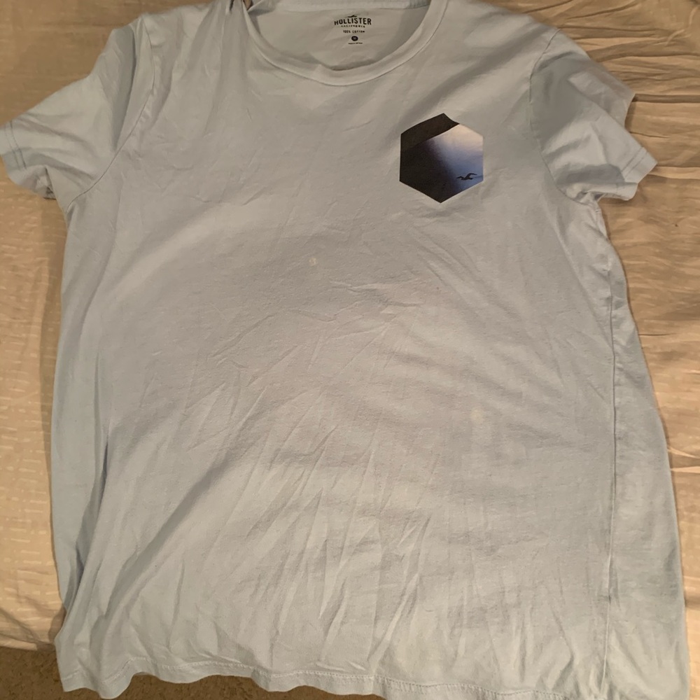 Light blue shirt sleeve Hollister tshirt